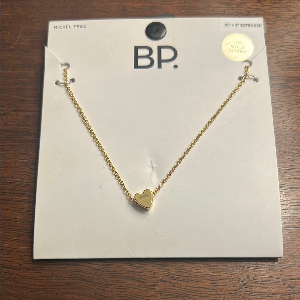bp Gold Heart Pendant Necklace